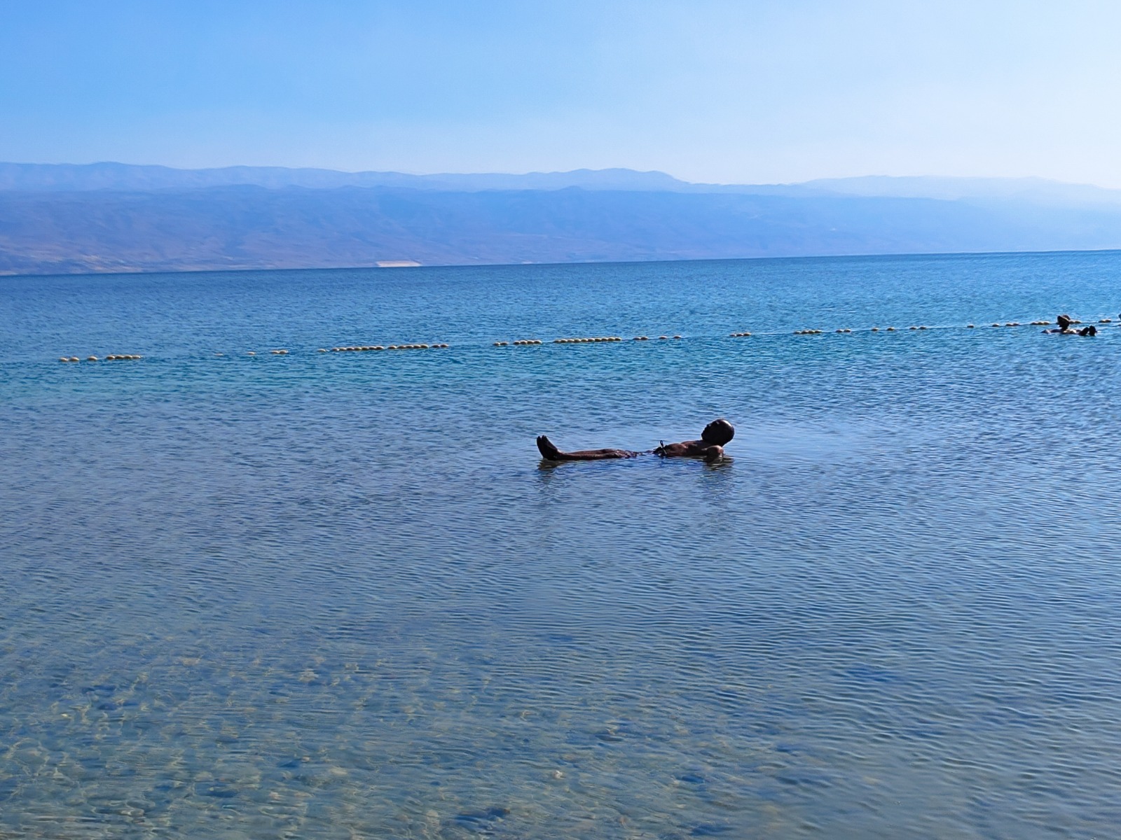 Floating effortlessly on the salty waters of the Dead Sea