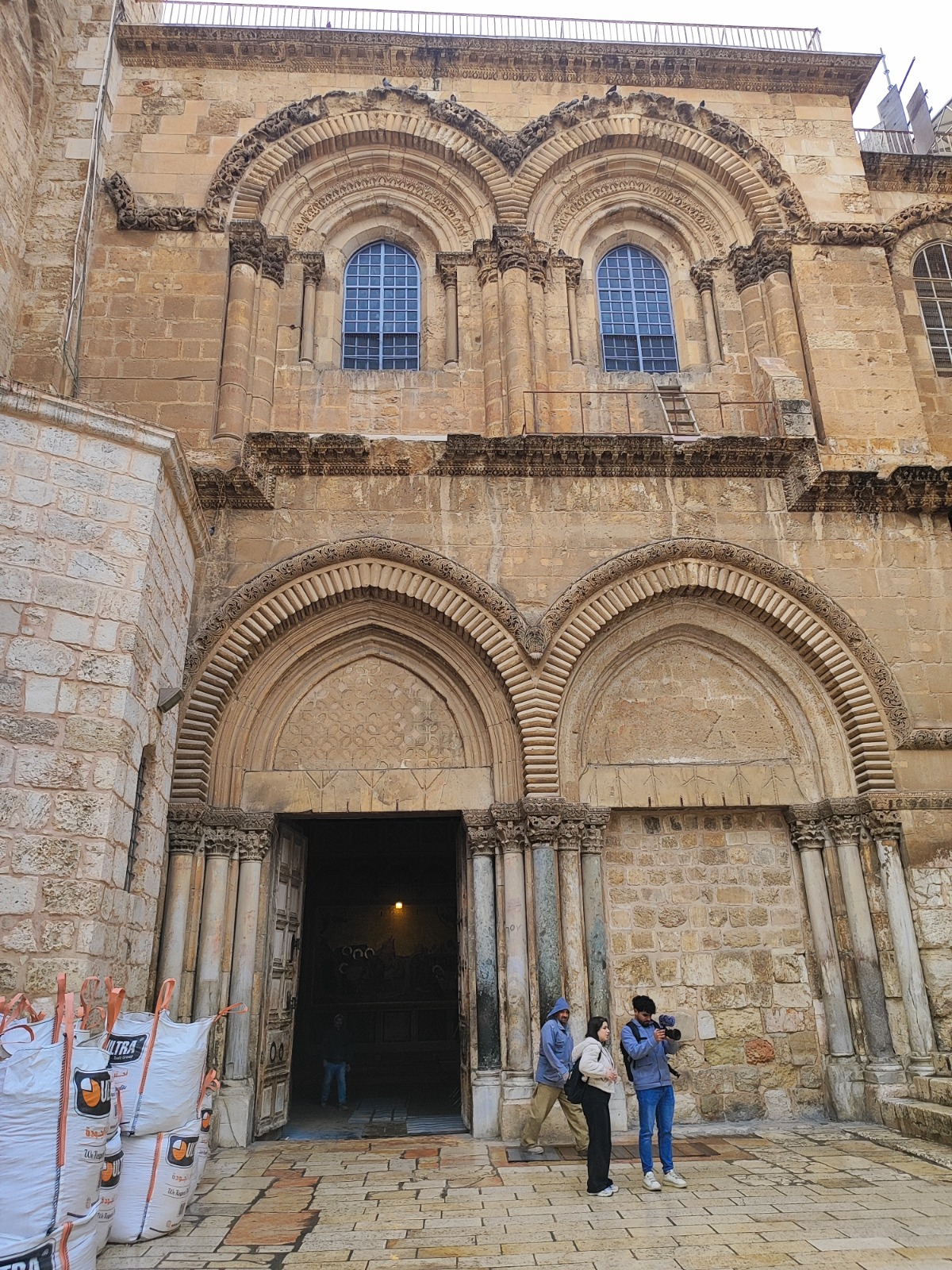 Entrance facade of the Church of the Holy Sepulchre, Jerusalem