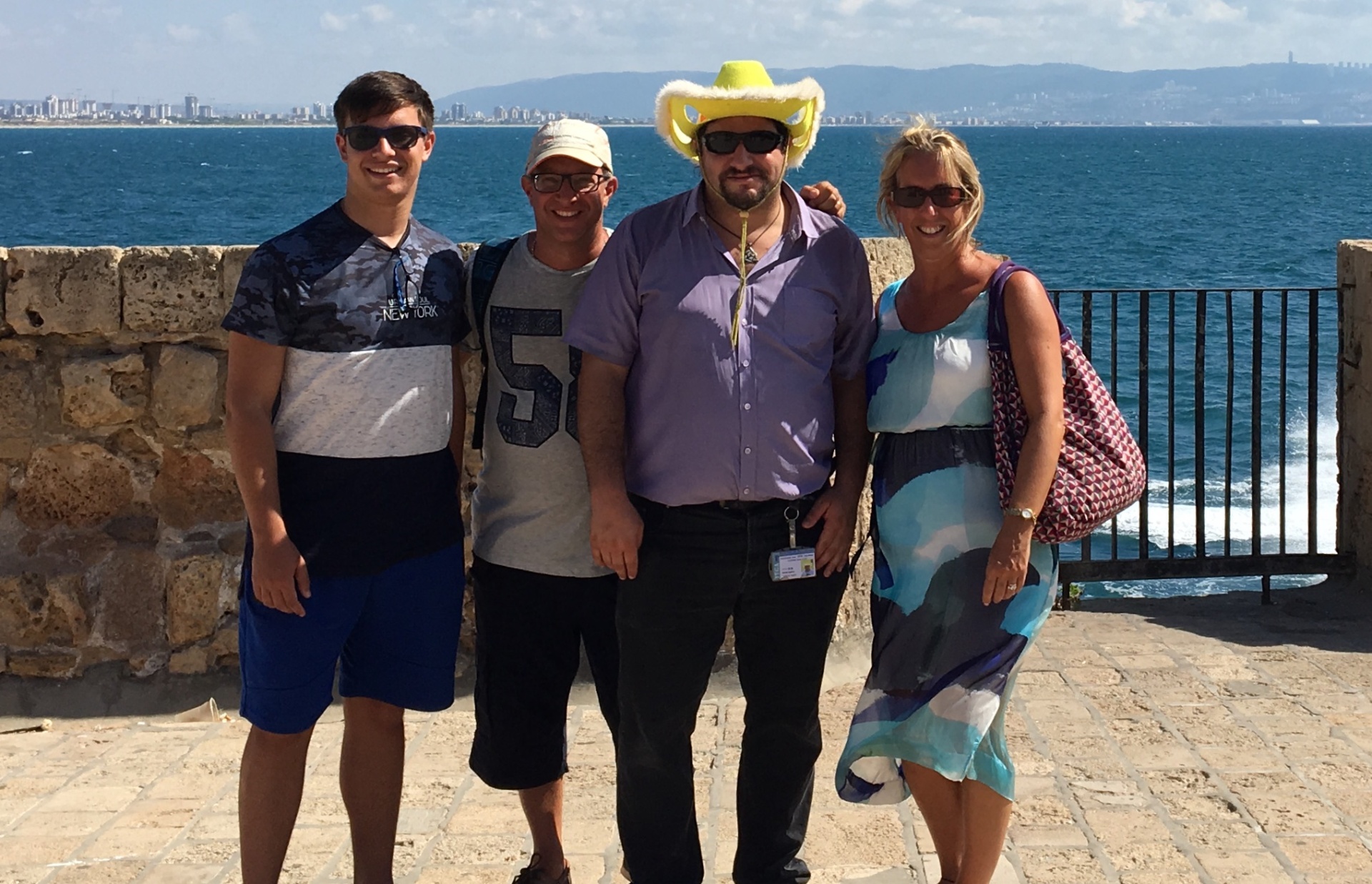 Guide with tourists on Acre walls