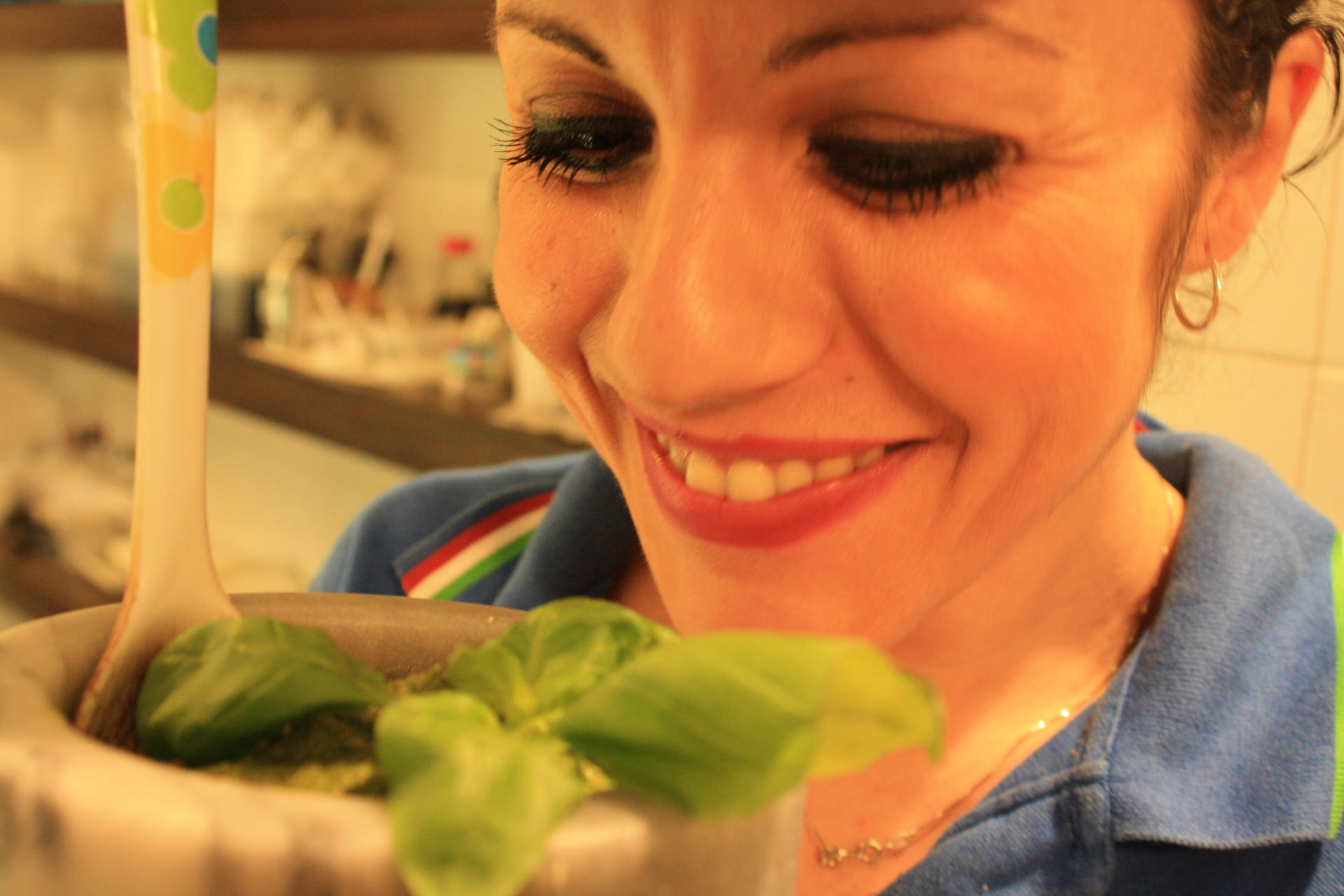 Fresh basil for authentic Genoese pesto