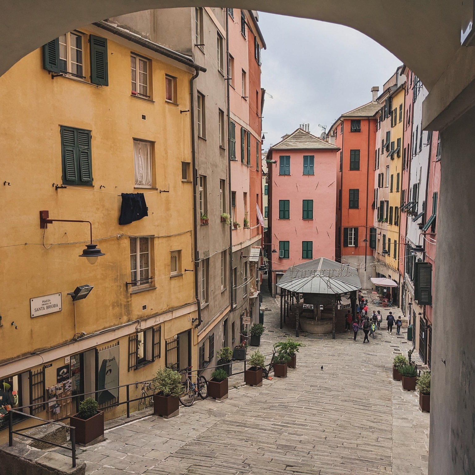 Piazza Santa Brigida in Genoa's historic center