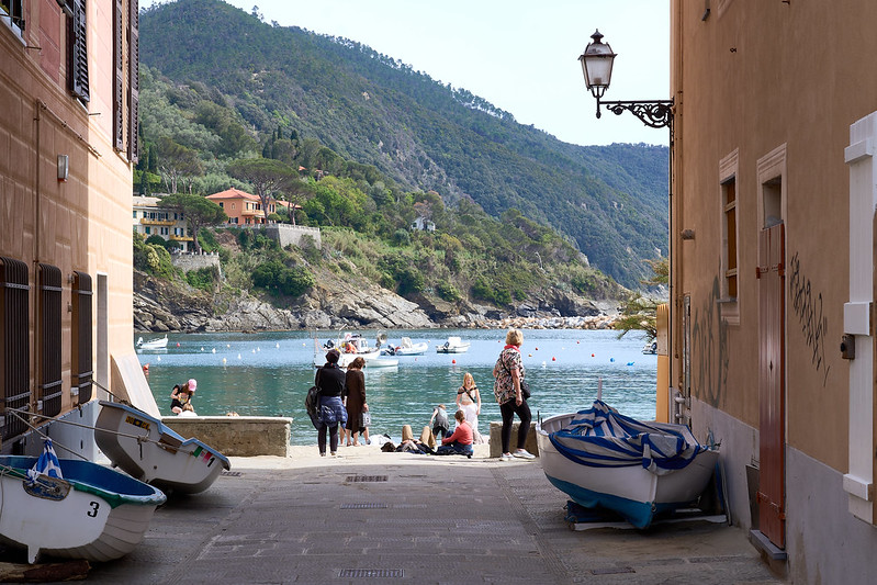 Charming alleyway leading to the sea in Sestri Levante