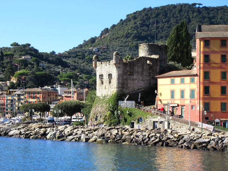 Ancient castle ruins in Santa Margherita Ligure