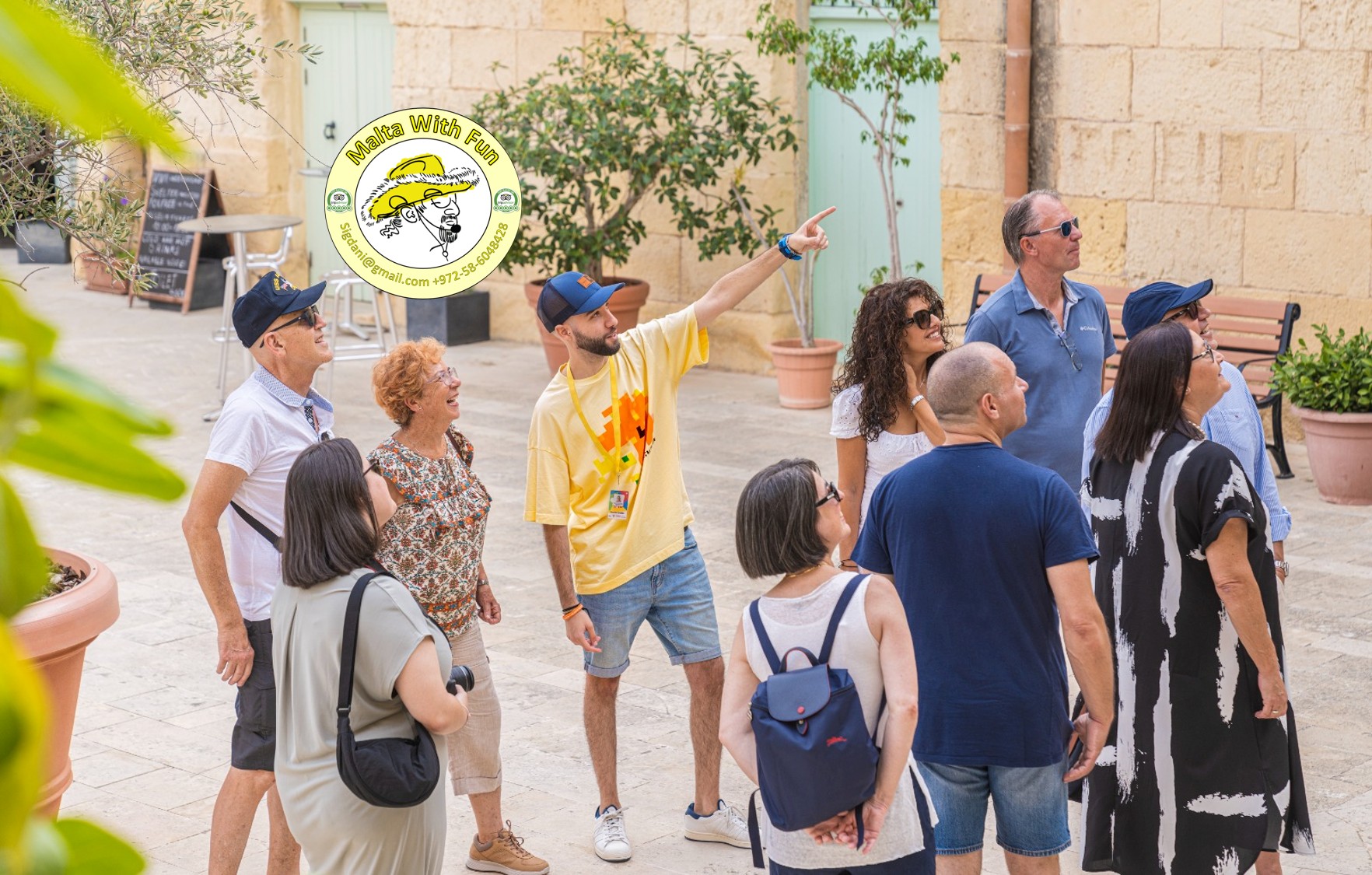 Guide leading guests through Malta's historic streets