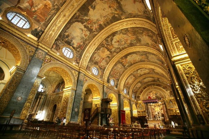 St. John's Co-Cathedral golden interior