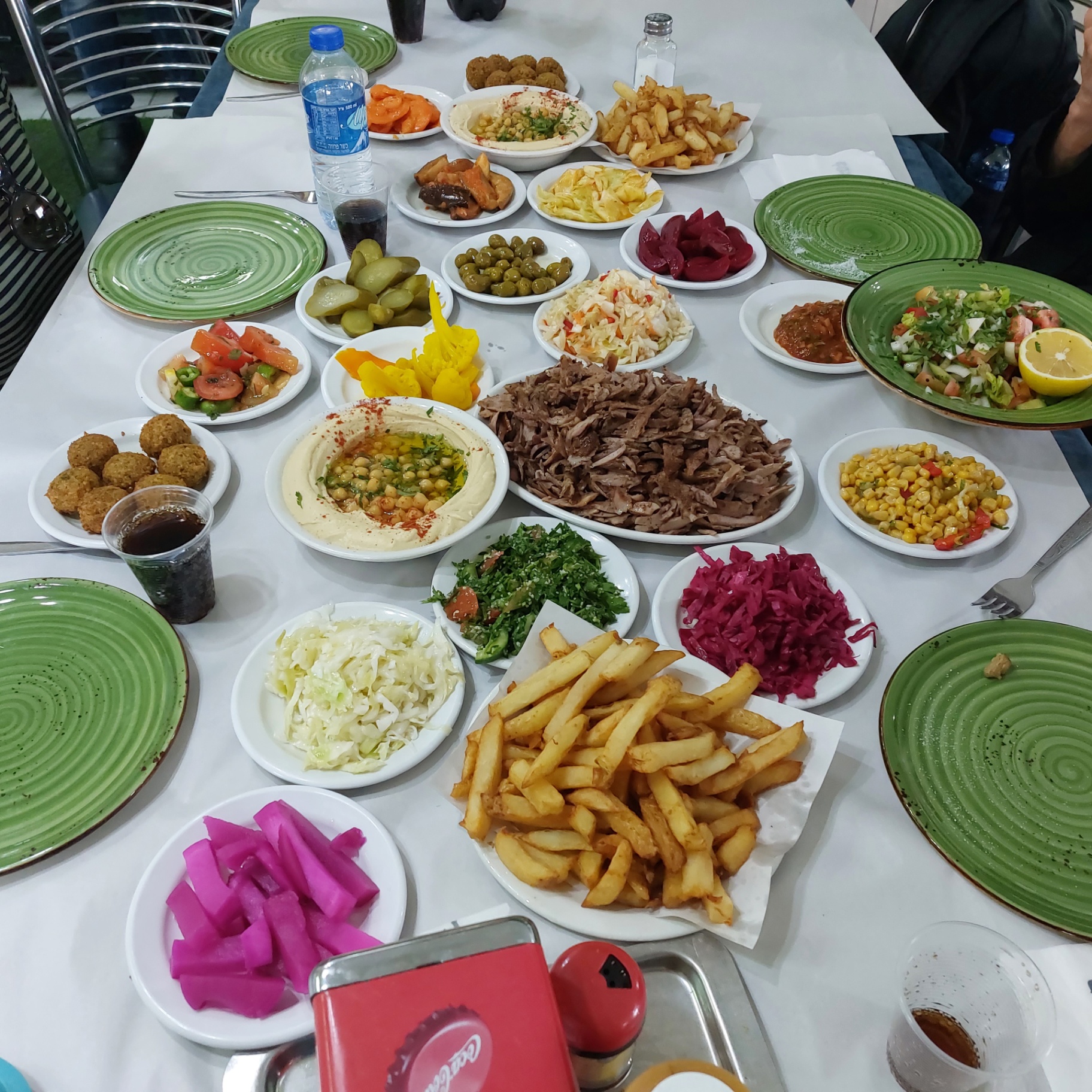 Traditional Middle Eastern feast