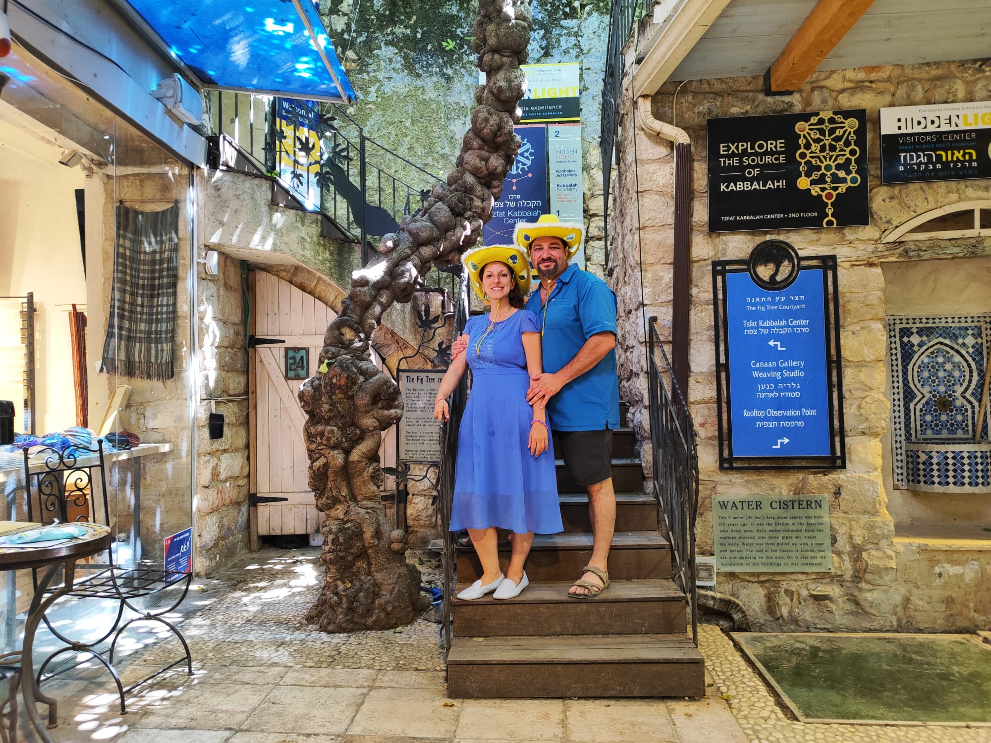 Fun moment at the Kabbalah Center in Safed